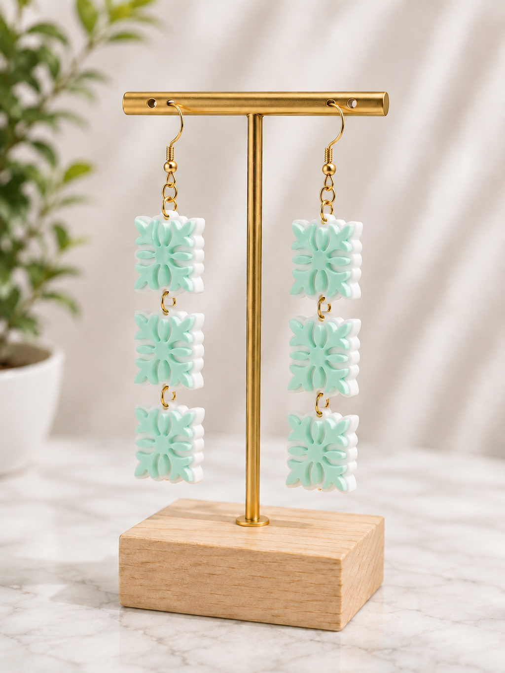 ʻUlu Quilt Earring