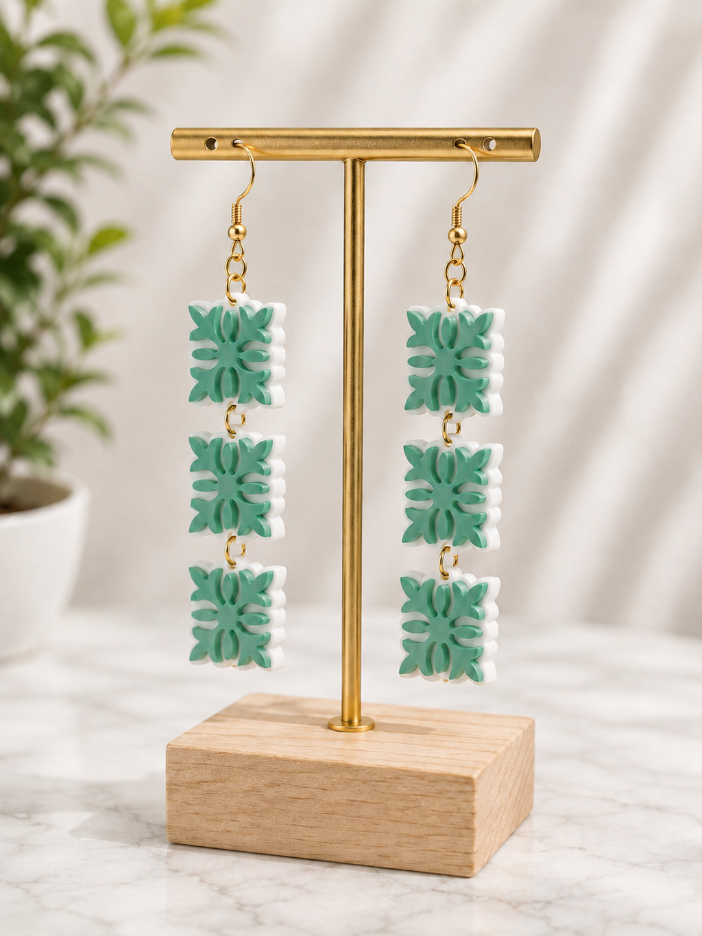 ʻUlu Quilt Earring