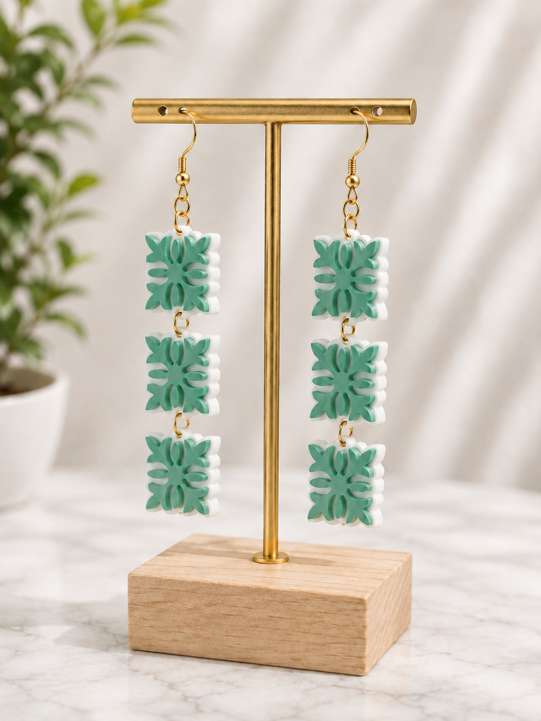 ʻUlu Quilt Earring