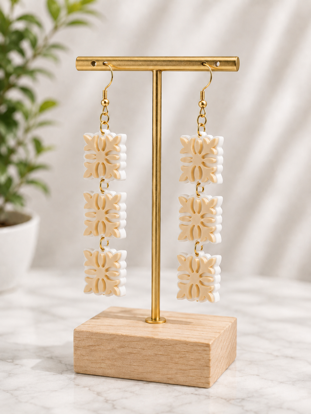 ʻUlu Quilt Earring