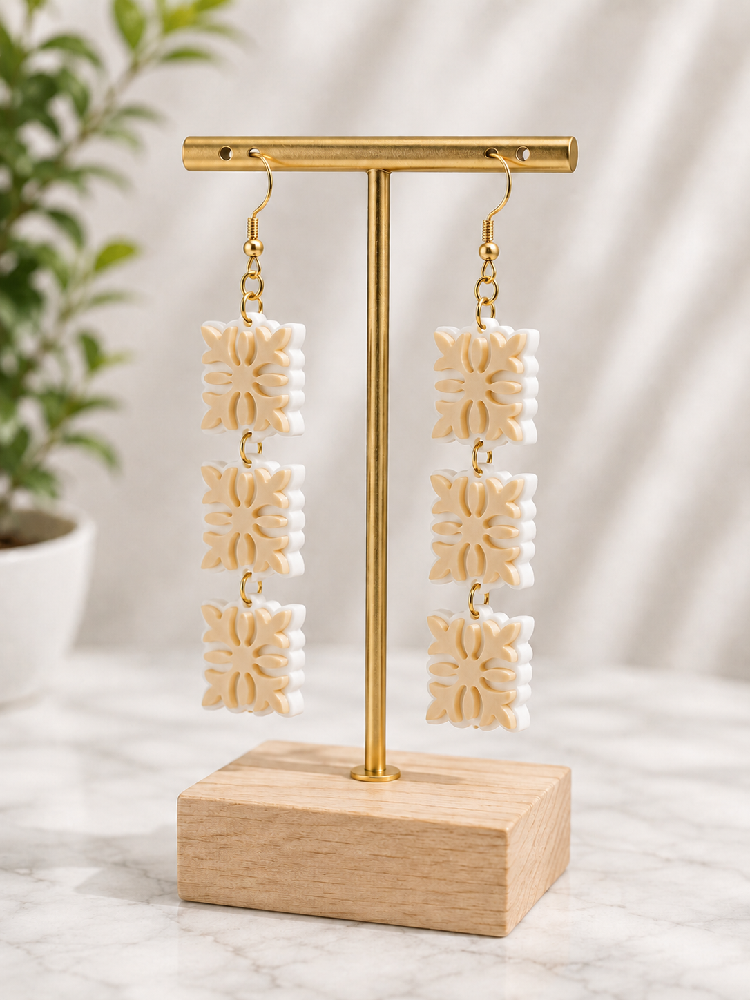 ʻUlu Quilt Earring