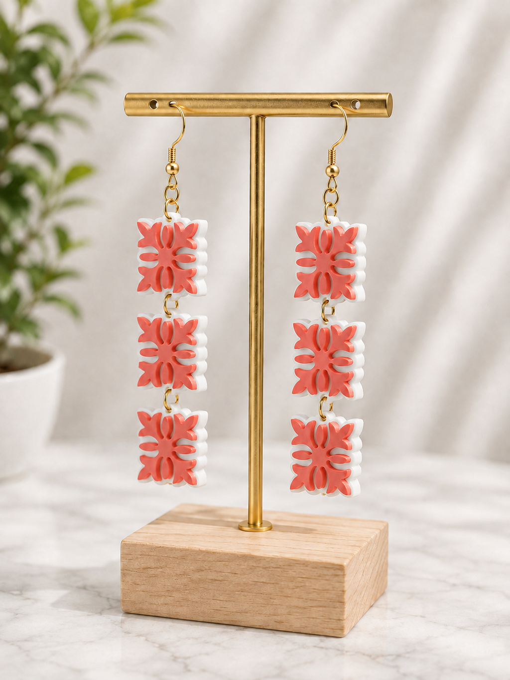 ʻUlu Quilt Earring