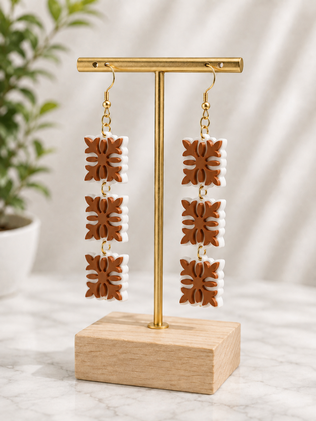 ʻUlu Quilt Earring