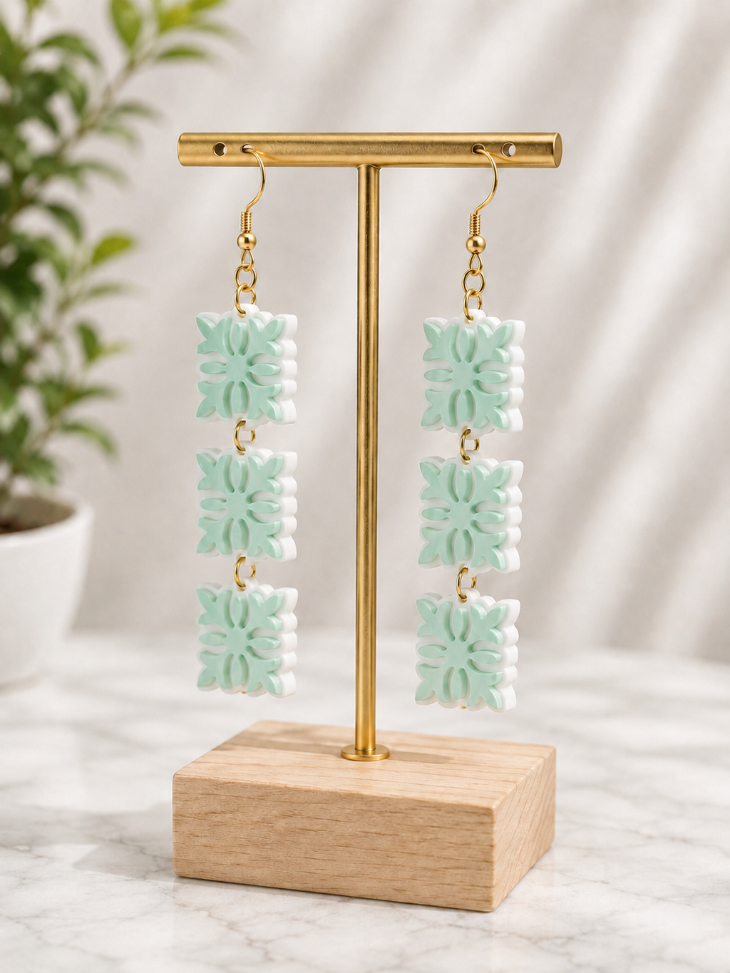 ʻUlu Quilt Earring
