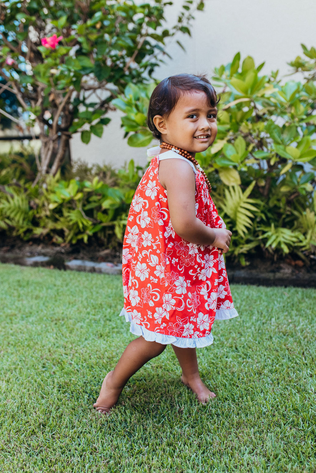 Keiki Dress: Red Hibiscus