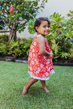 Keiki Dress: Red Hibiscus