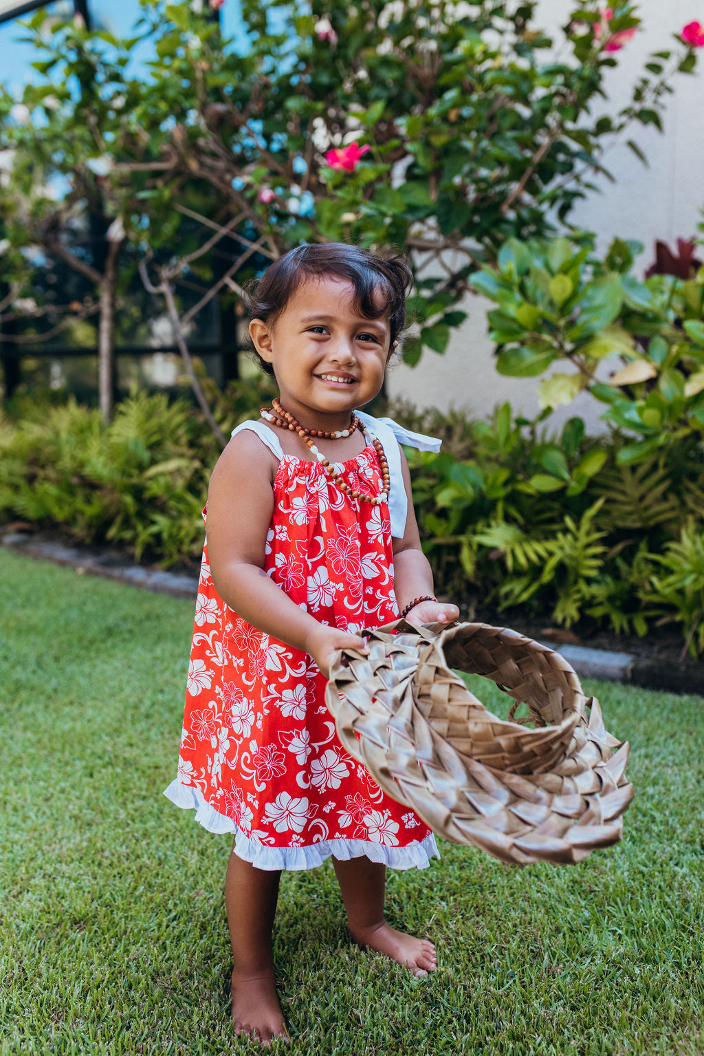Keiki Dress: Red Hibiscus