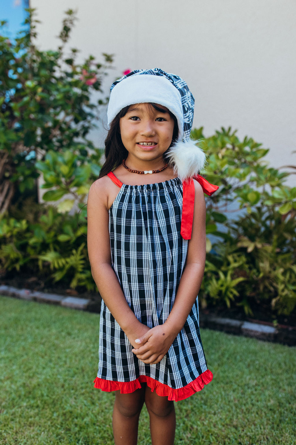 Keiki Dress: Black Palaka