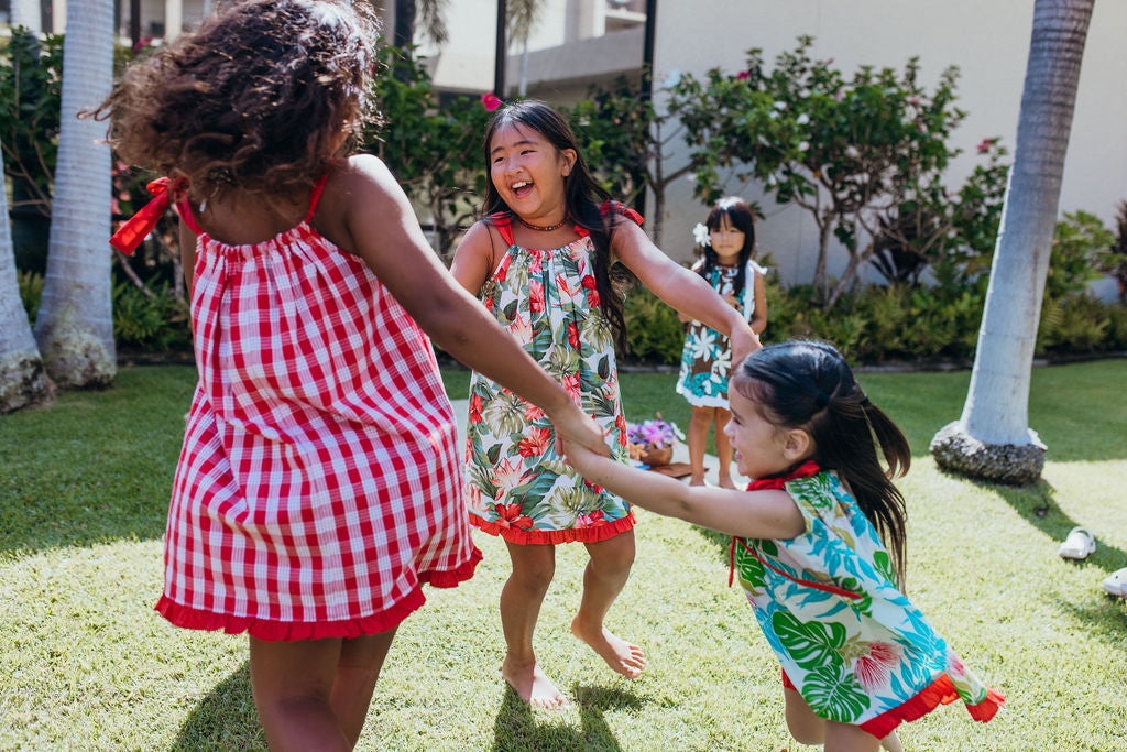Keiki Dress: Red Palaka