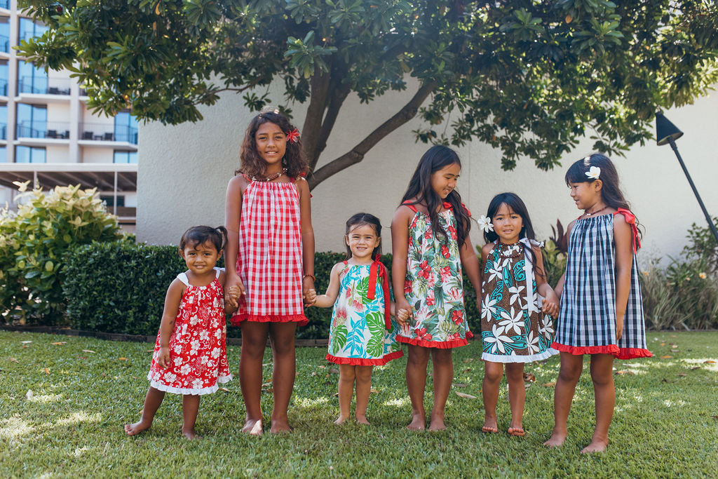 Keiki Dress: Black Palaka